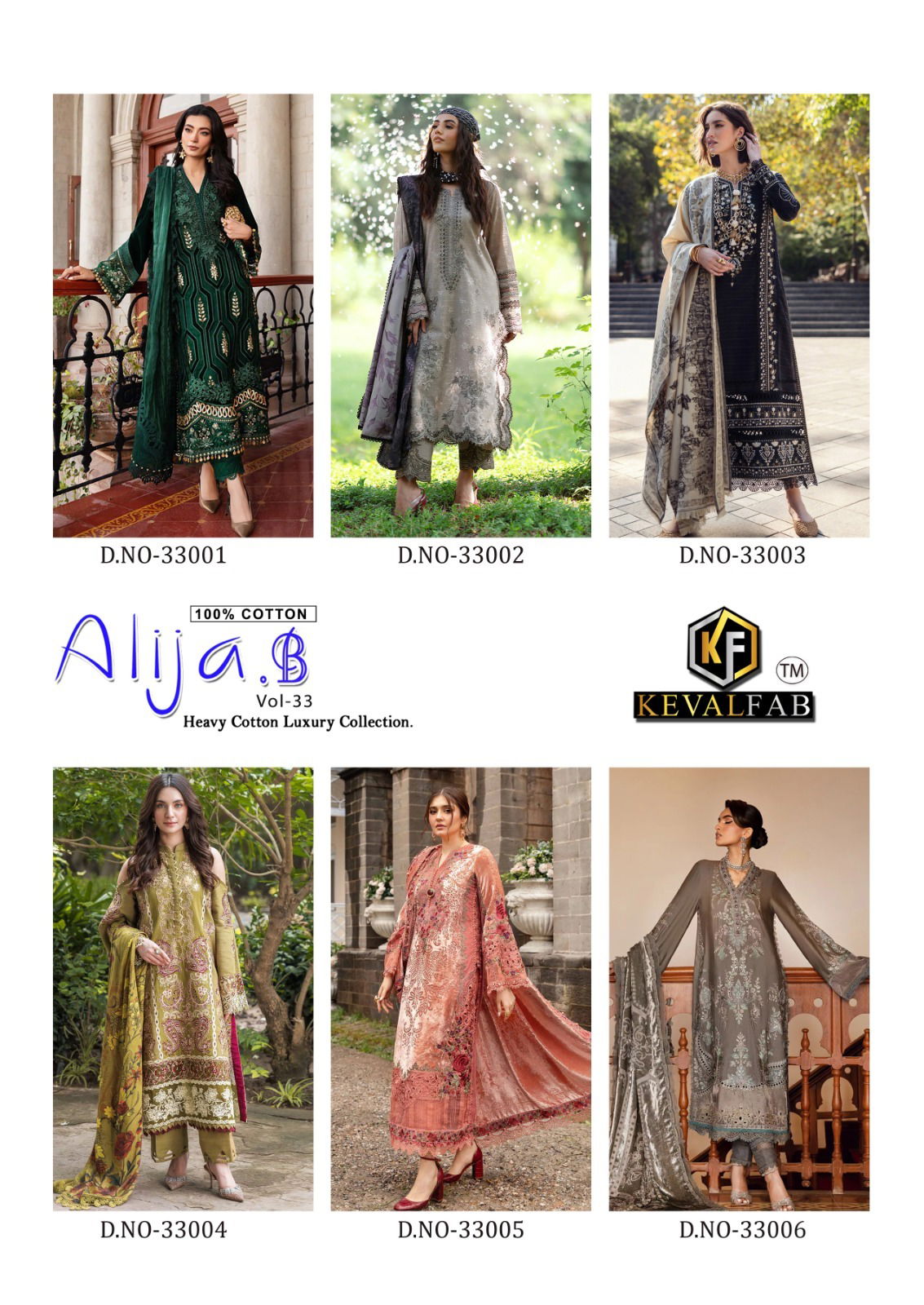 Alija B Vol 33 By Keval Fab Cotton Printed Karachi Dress Material Exporters In India